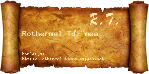 Rothermel Tímea névjegykártya