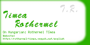 timea rothermel business card